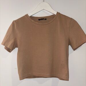 Zara Tan Crop Top